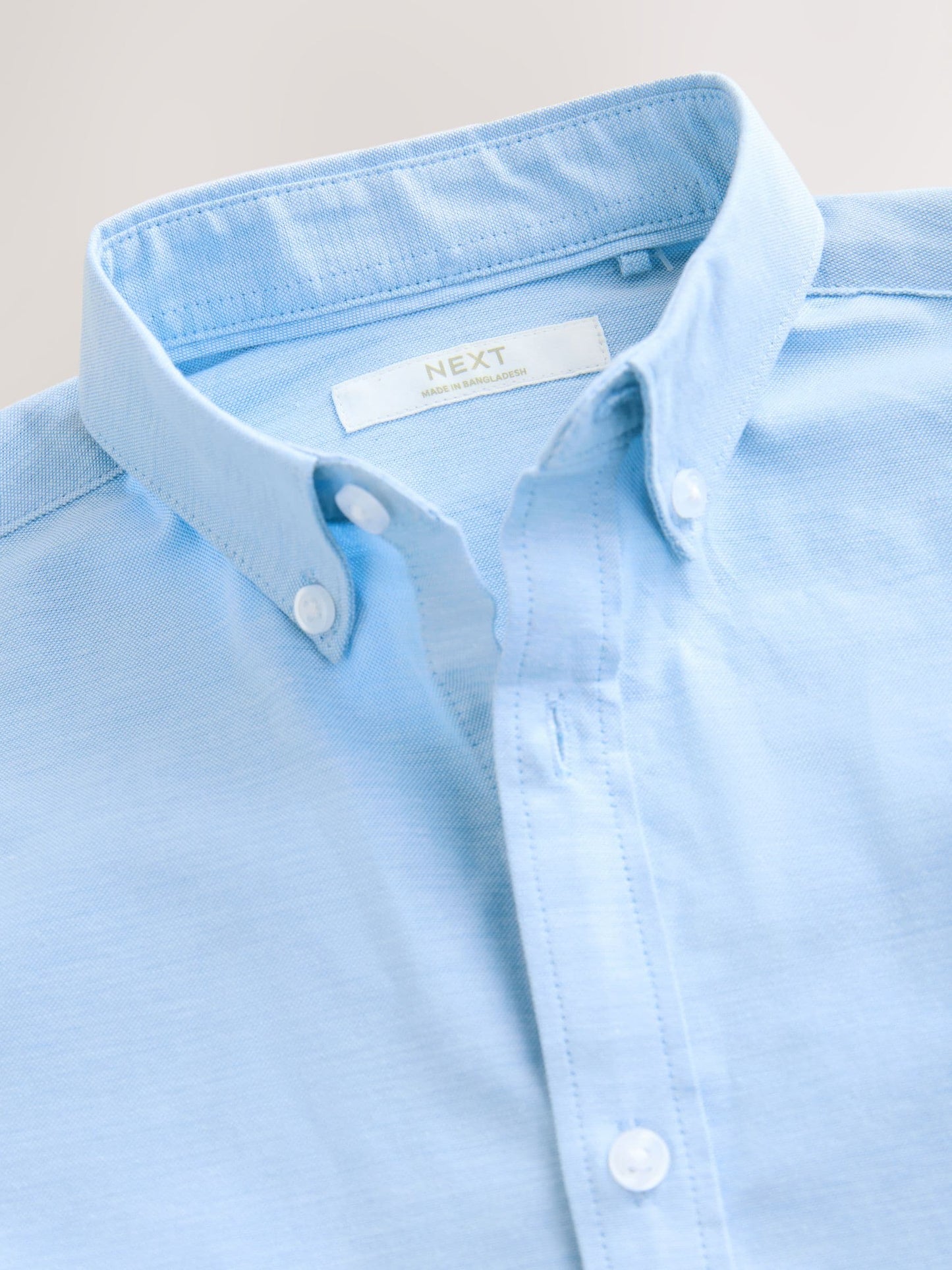 Dsiney Kidz - Blue Plain Short Sleeve Cotton Rich Oxford Shirt (3-16yrs) image 3