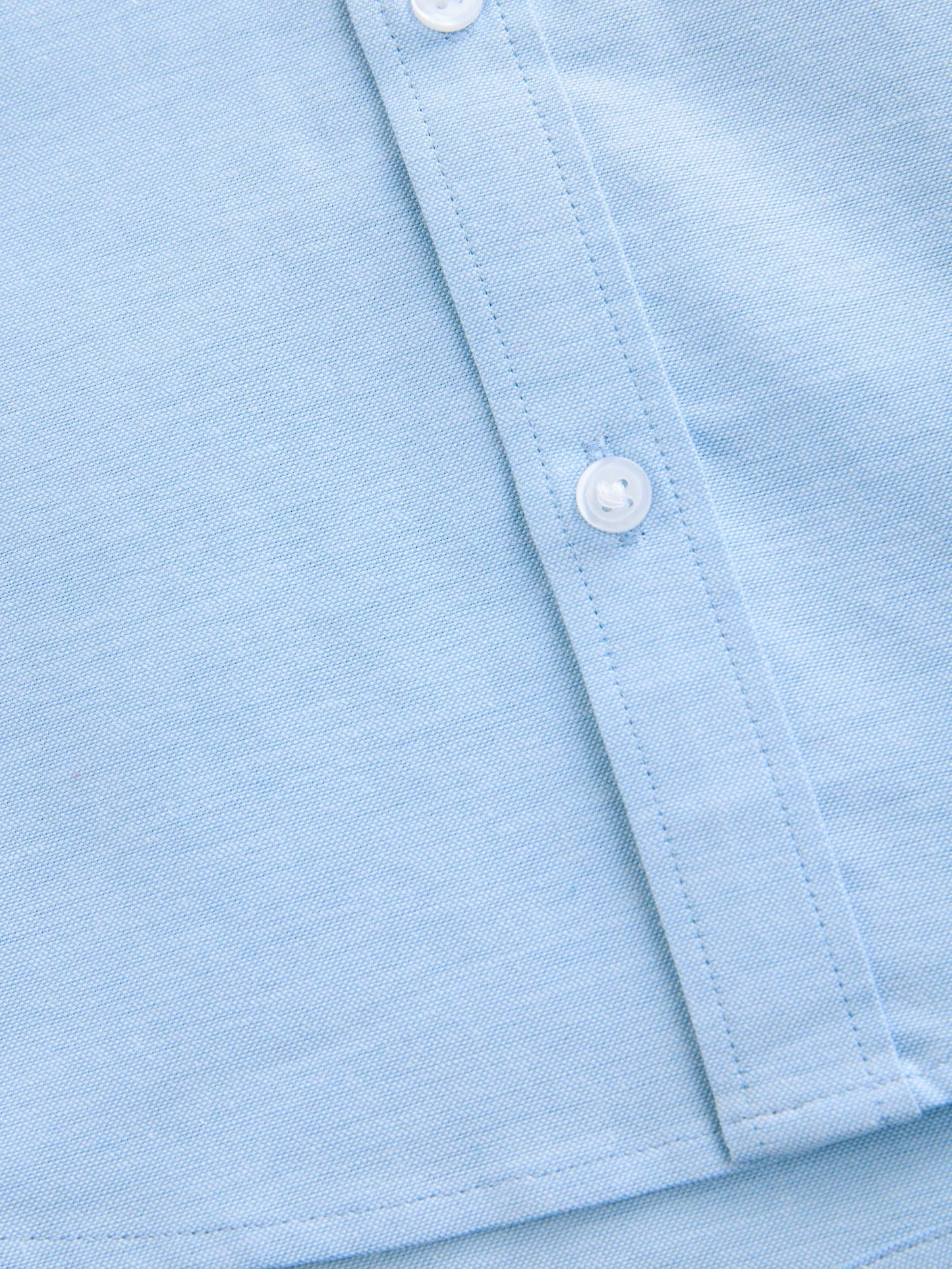 Dsiney Kidz - Blue Plain Short Sleeve Cotton Rich Oxford Shirt (3-16yrs) image 5