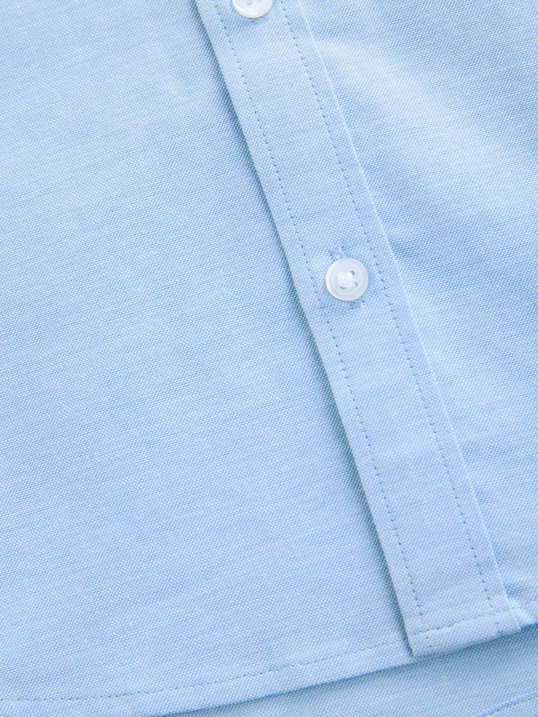 Dsiney Kidz - Blue Plain Short Sleeve Cotton Rich Oxford Shirt (3-16yrs) image 5