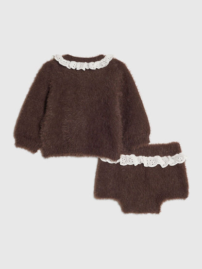 River Island Brown Swan Caridgan & Shorts Set - image 3
