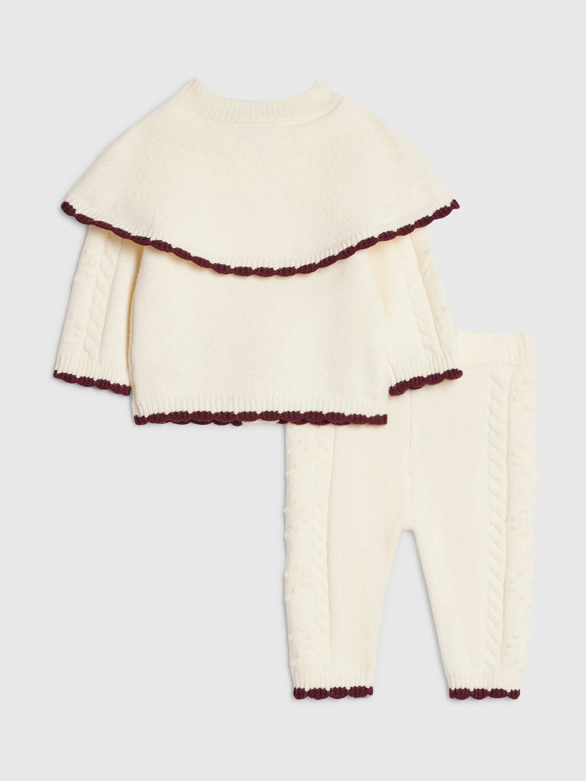Dsiney Kidz - River Island Cream Cape Cardigan & Trousers Set image 2