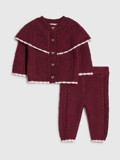 Dsiney Kidz - River Island Red Cape Cardigan & Trousers Set image 1