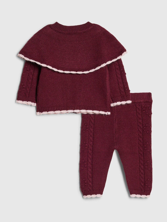 Dsiney Kidz - River Island Red Cape Cardigan & Trousers Set image 2