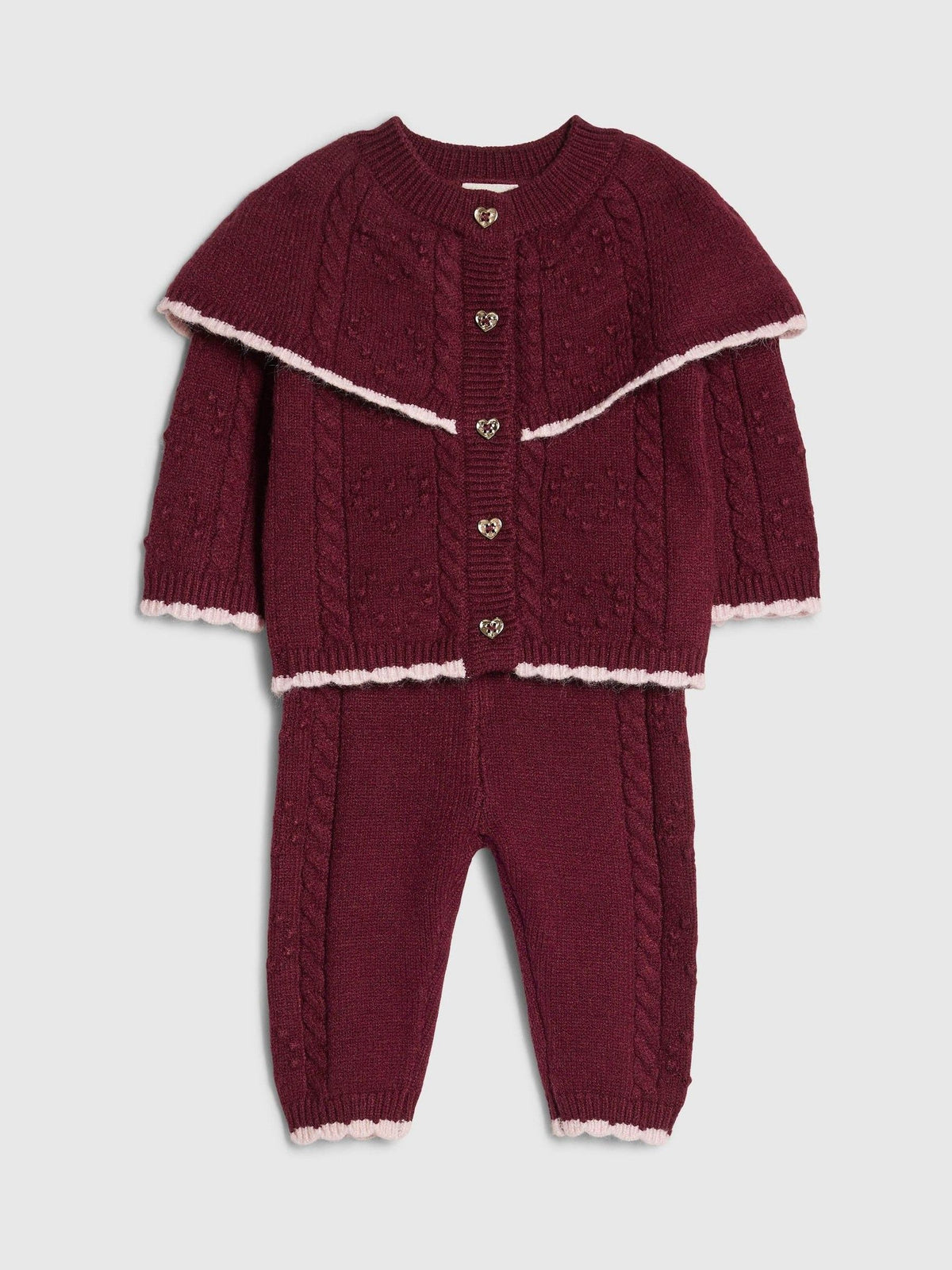 Dsiney Kidz - River Island Red Cape Cardigan & Trousers Set image 3