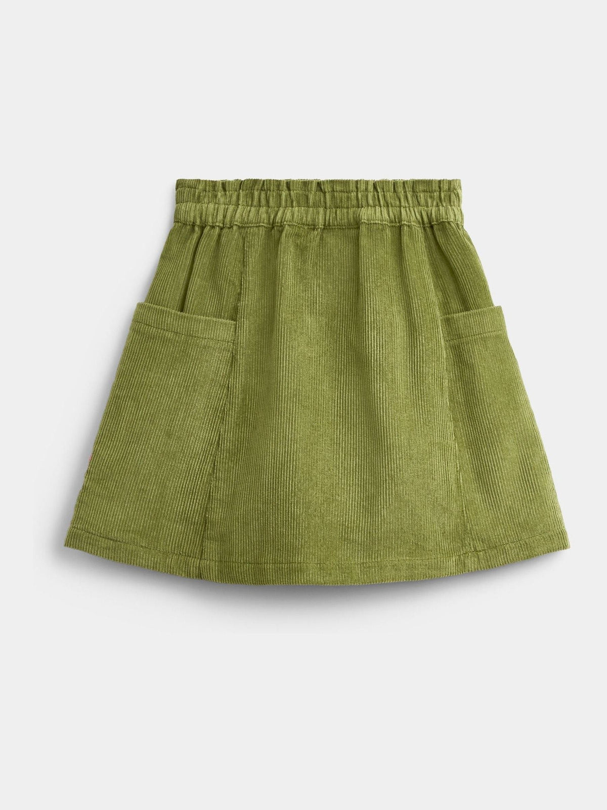 JoJo Maman Bébé Khaki Green Floral Printed Collar Top & Embroidered Cord Skirt - image 5