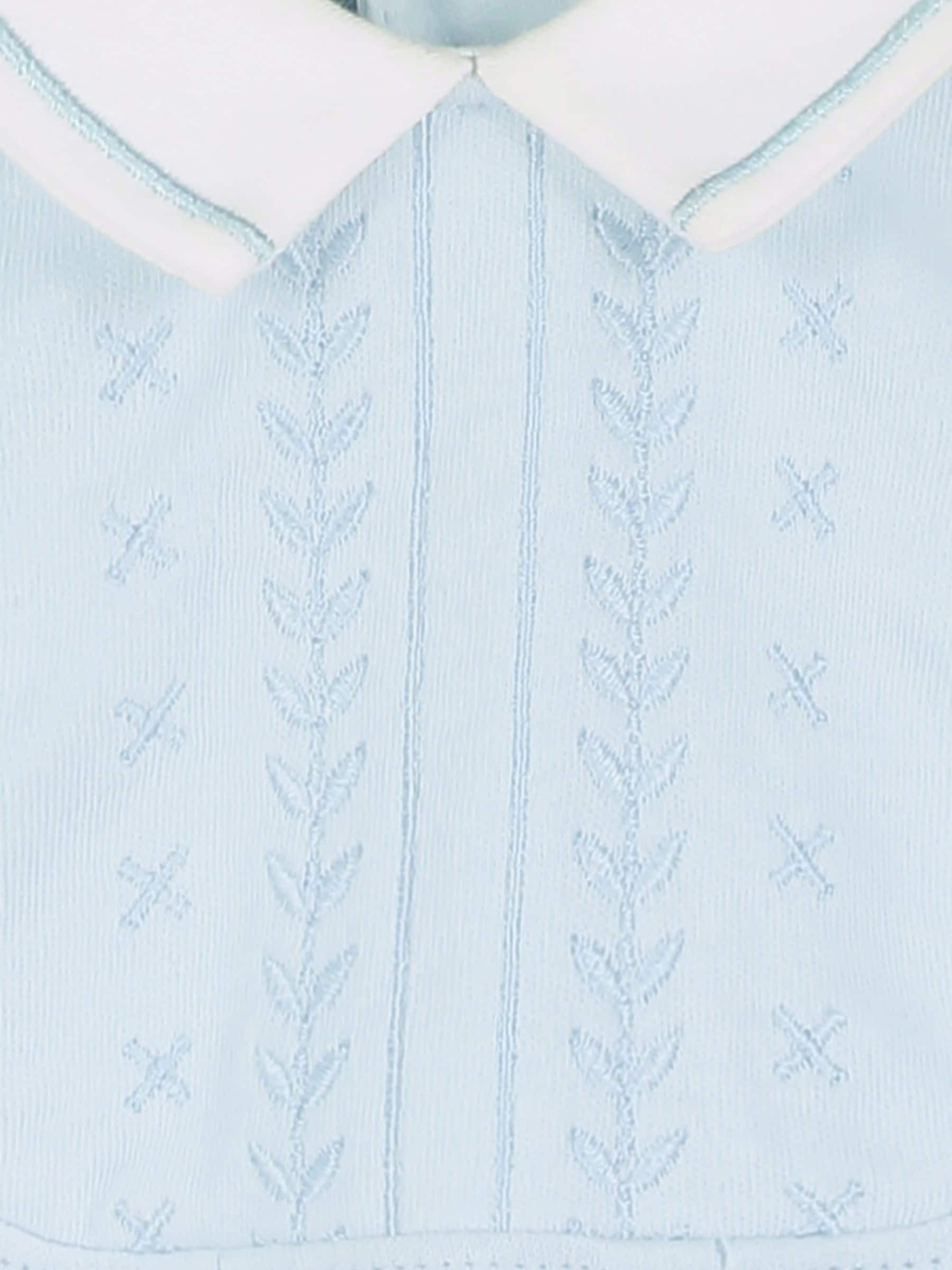 Emile Et Rose Blue 100% Cotton All In One With Embroidered Yoke & Hat image 4