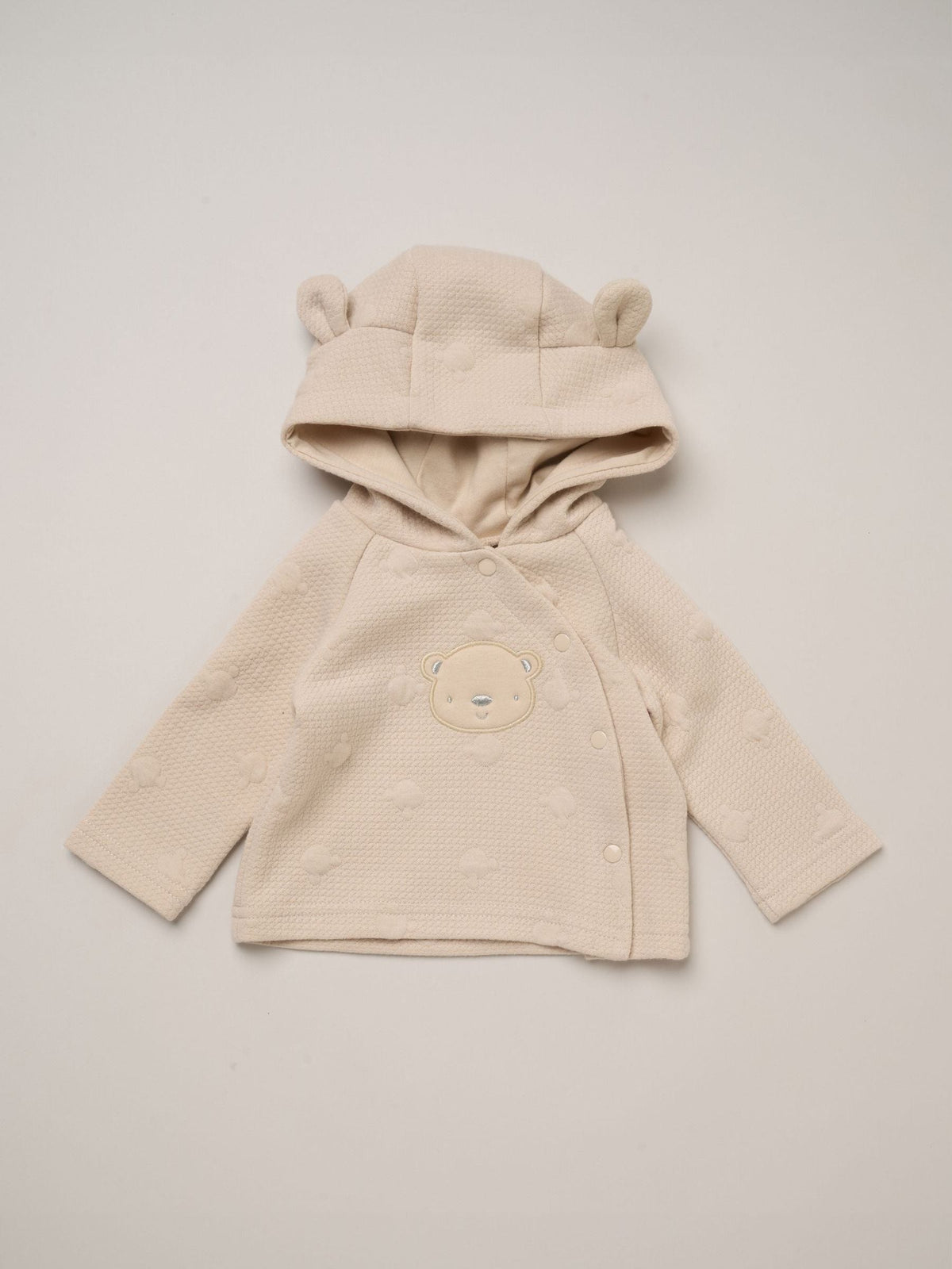 Rock-A-Bye Baby Boutique Natural Ribbed Velour Jacket and Footed Trousers Set - image 1