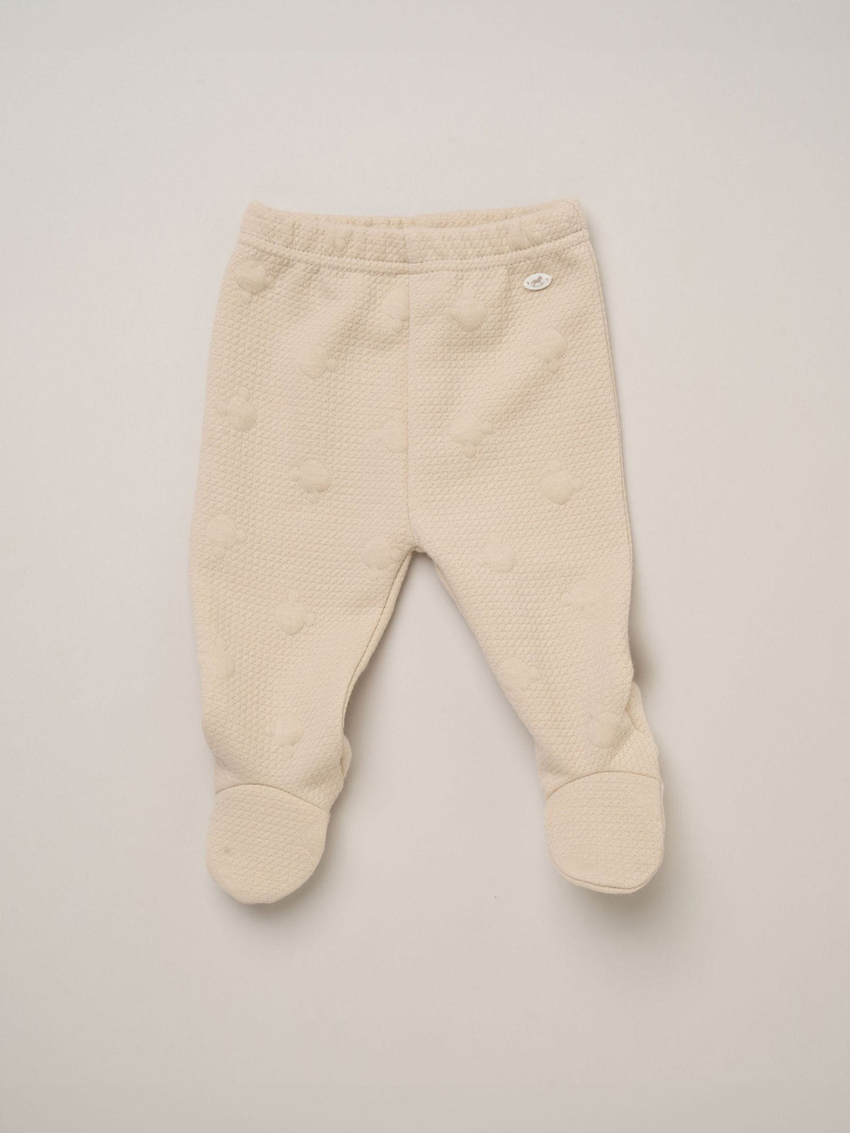 Rock-A-Bye Baby Boutique Natural Ribbed Velour Jacket and Footed Trousers Set - image 3