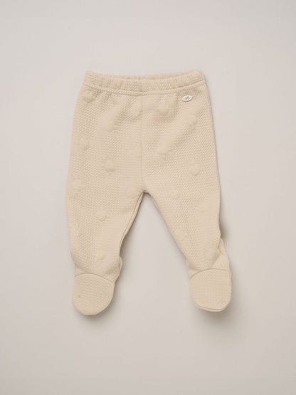 Rock-A-Bye Baby Boutique Natural Ribbed Velour Jacket and Footed Trousers Set - image 3