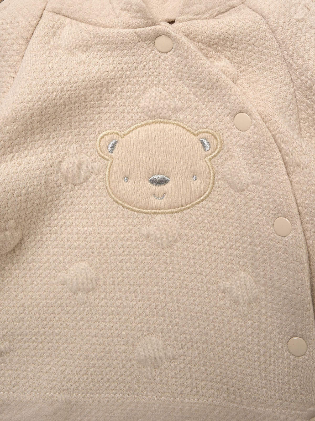 Rock-A-Bye Baby Boutique Natural Ribbed Velour Jacket and Footed Trousers Set - image 4