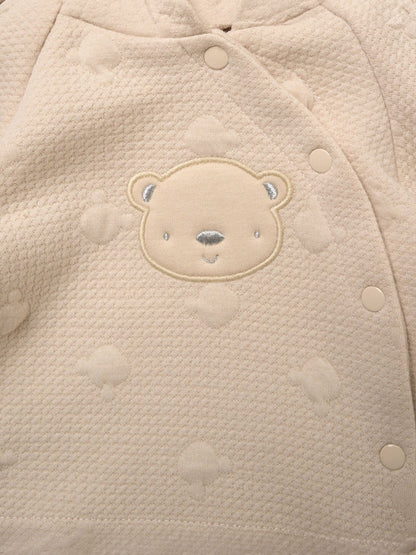 Rock-A-Bye Baby Boutique Natural Ribbed Velour Jacket and Footed Trousers Set - image 4