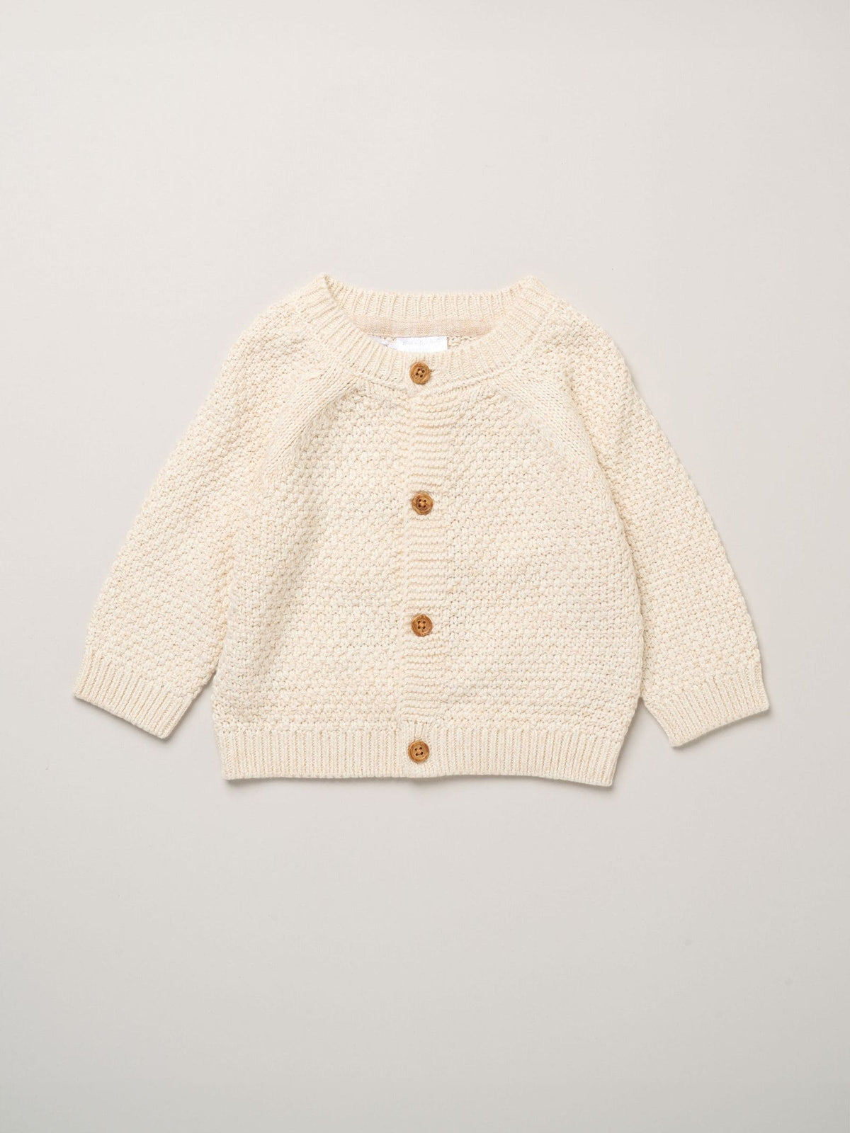 Rock-A-Bye Baby Boutique Beige Chunky Knitted Embroidered Cardigan - image 3