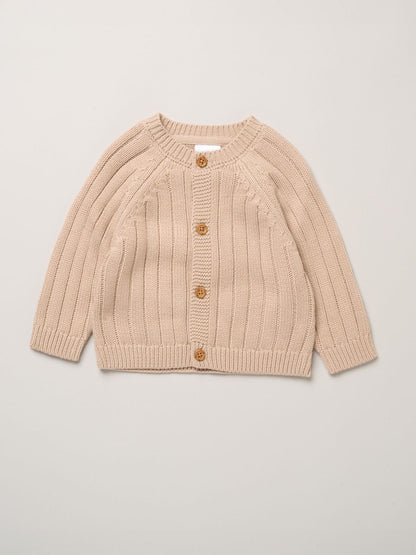 Rock-A-Bye Baby Boutique Natural Chunky Knitted Embroidered Cardigan - image 3