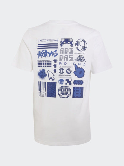 Dsiney Kidz - adidas White Gaming Graphic T-Shirt image 1