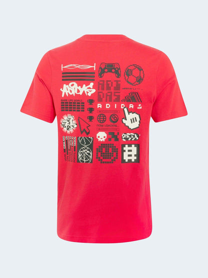 Dsiney Kidz - adidas Red Gaming Graphic T-Shirt image 1