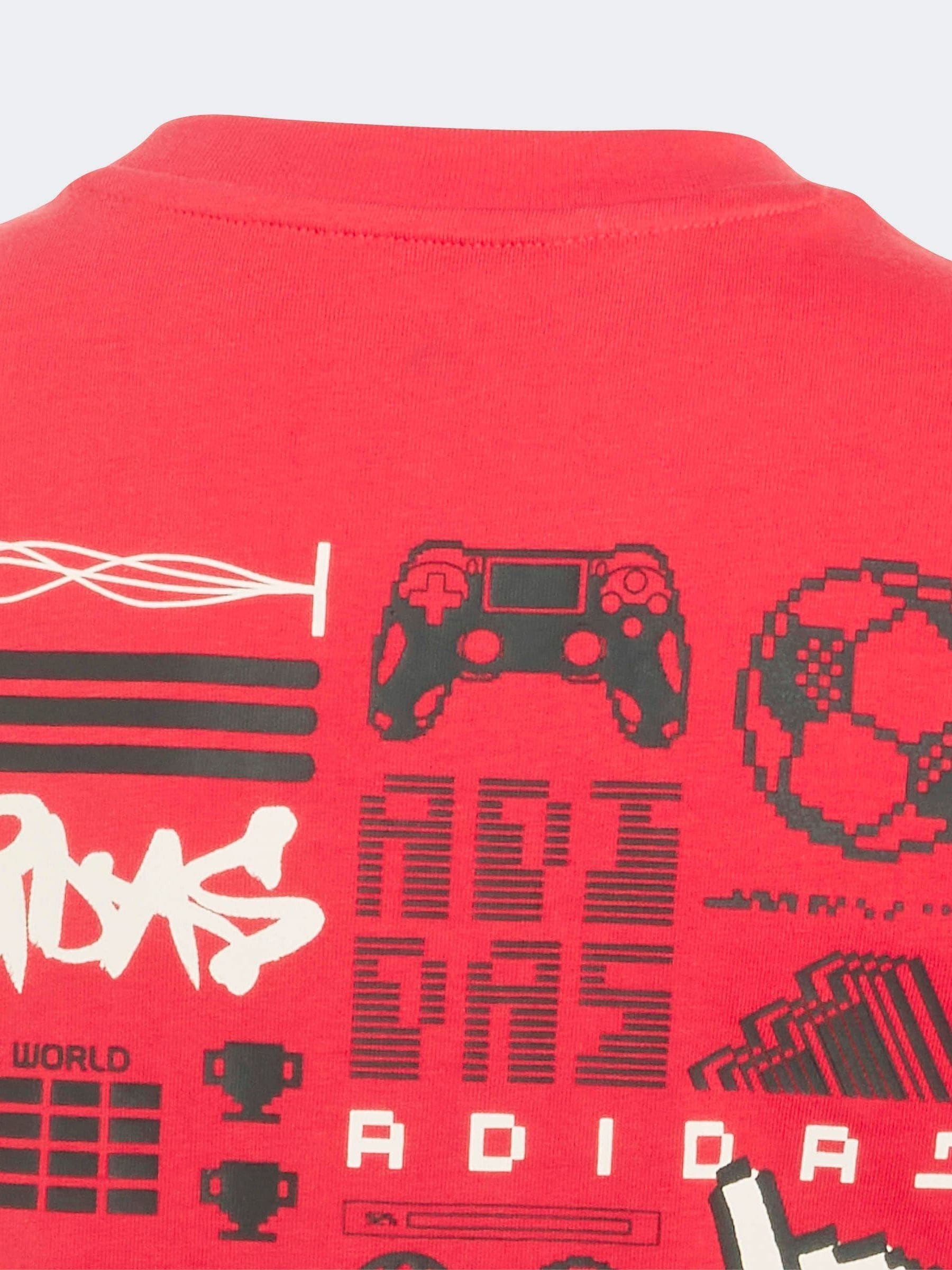 Dsiney Kidz - adidas Red Gaming Graphic T-Shirt image 3