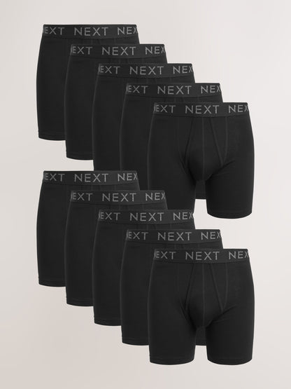 Dsiney Kidz - Black 10 pack Sports Longer Leg Length Cotton Rich Boxers image 1