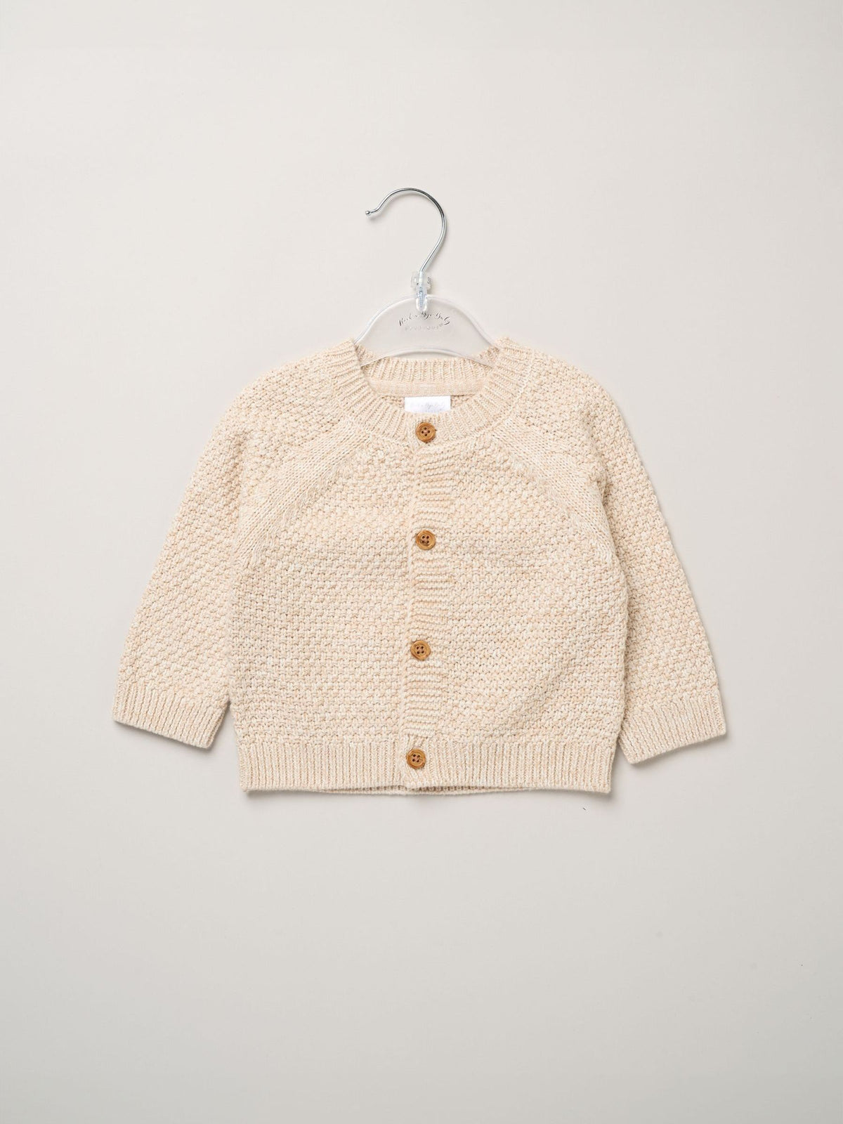 Rock-A-Bye Baby Boutique Cream Chunky Knitted Embroidered Cardigan - image 3