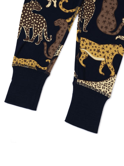 Chelsea Peers Blue Kids Starry Leopard Print Long Pyjama Set - image 6