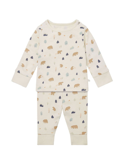 MORI Cream Bear Print Pyjamas Set - image 1