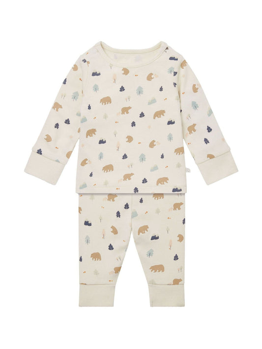 MORI Cream Bear Print Pyjamas Set - image 1