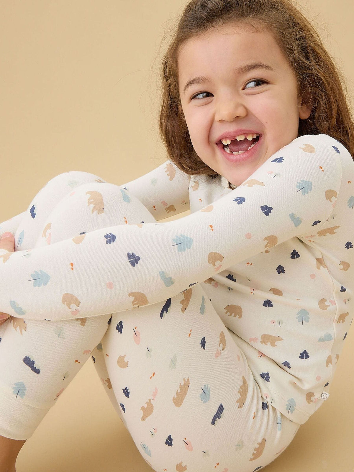 MORI Cream Bear Print Pyjamas Set - image 2