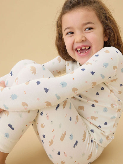 MORI Cream Bear Print Pyjamas Set - image 2