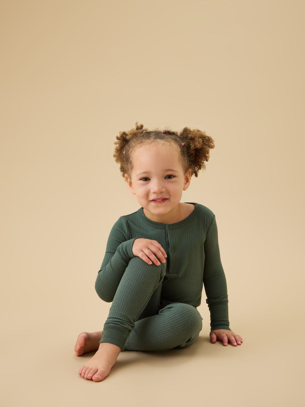 MORI Green Ribbed Supersoft Pyjamas - image 2