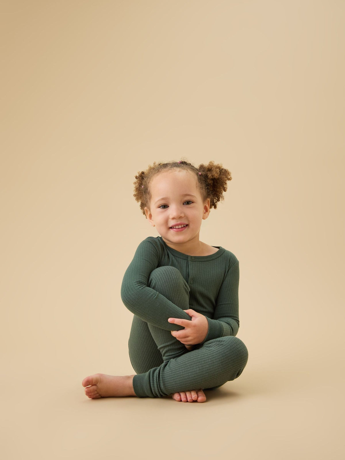 MORI Green Ribbed Supersoft Pyjamas - image 3