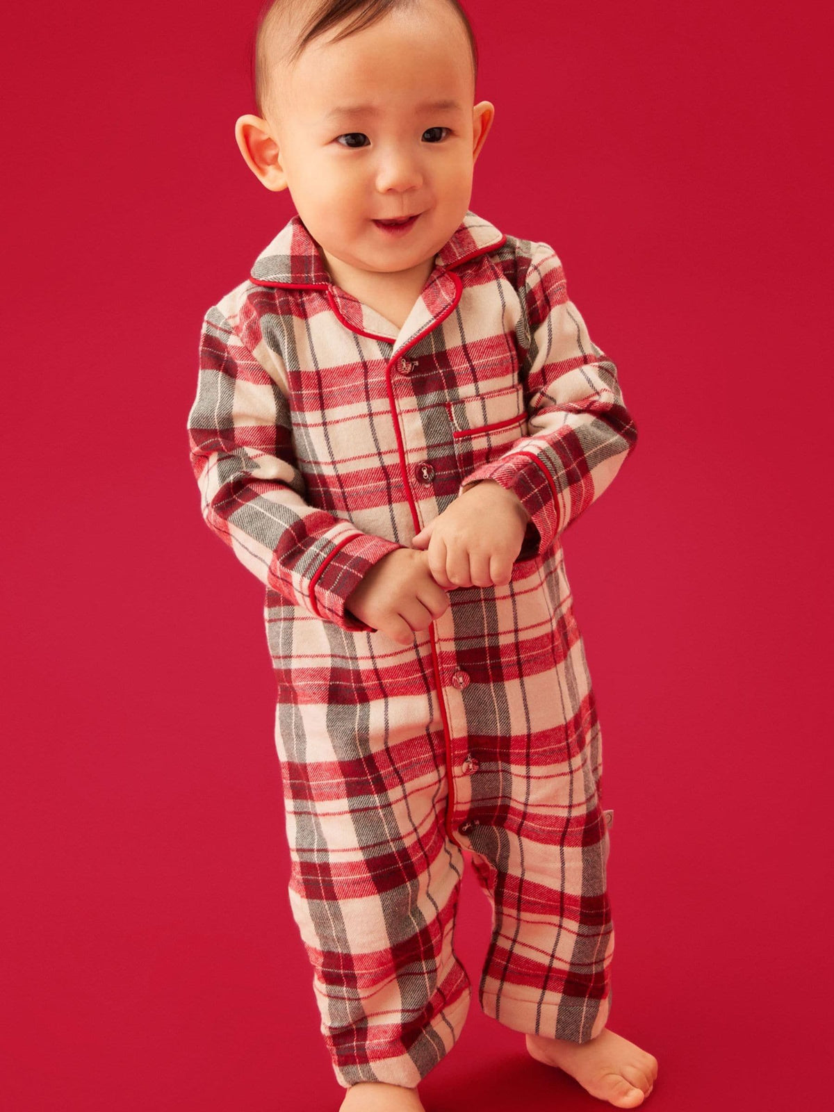 MORI Red Check Two Way Romper - image 1