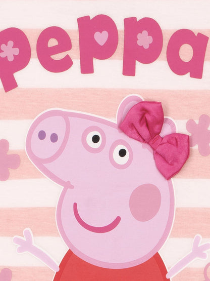 Character Pink Peppa Pig Long Sleeve T-Shirt With 3D Satin Bow - image 2
