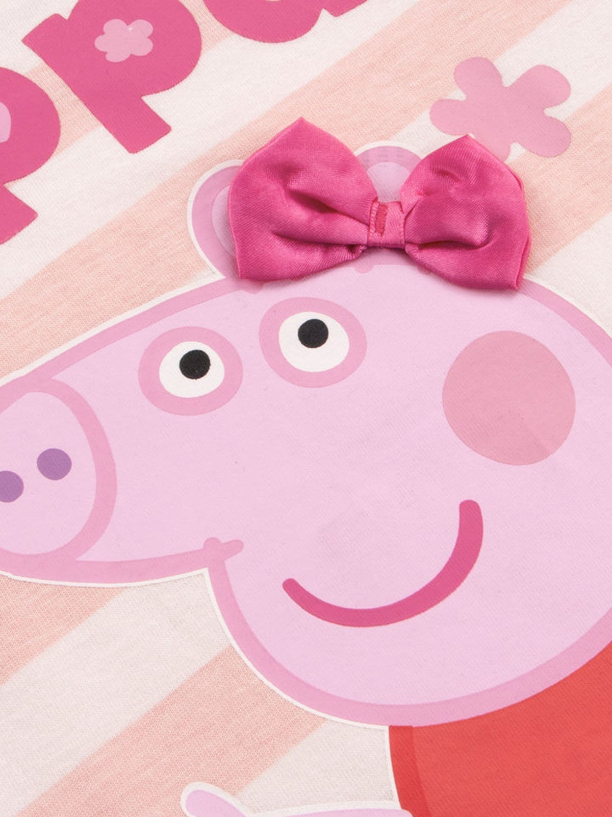 Character Pink Peppa Pig Long Sleeve T-Shirt With 3D Satin Bow - image 3