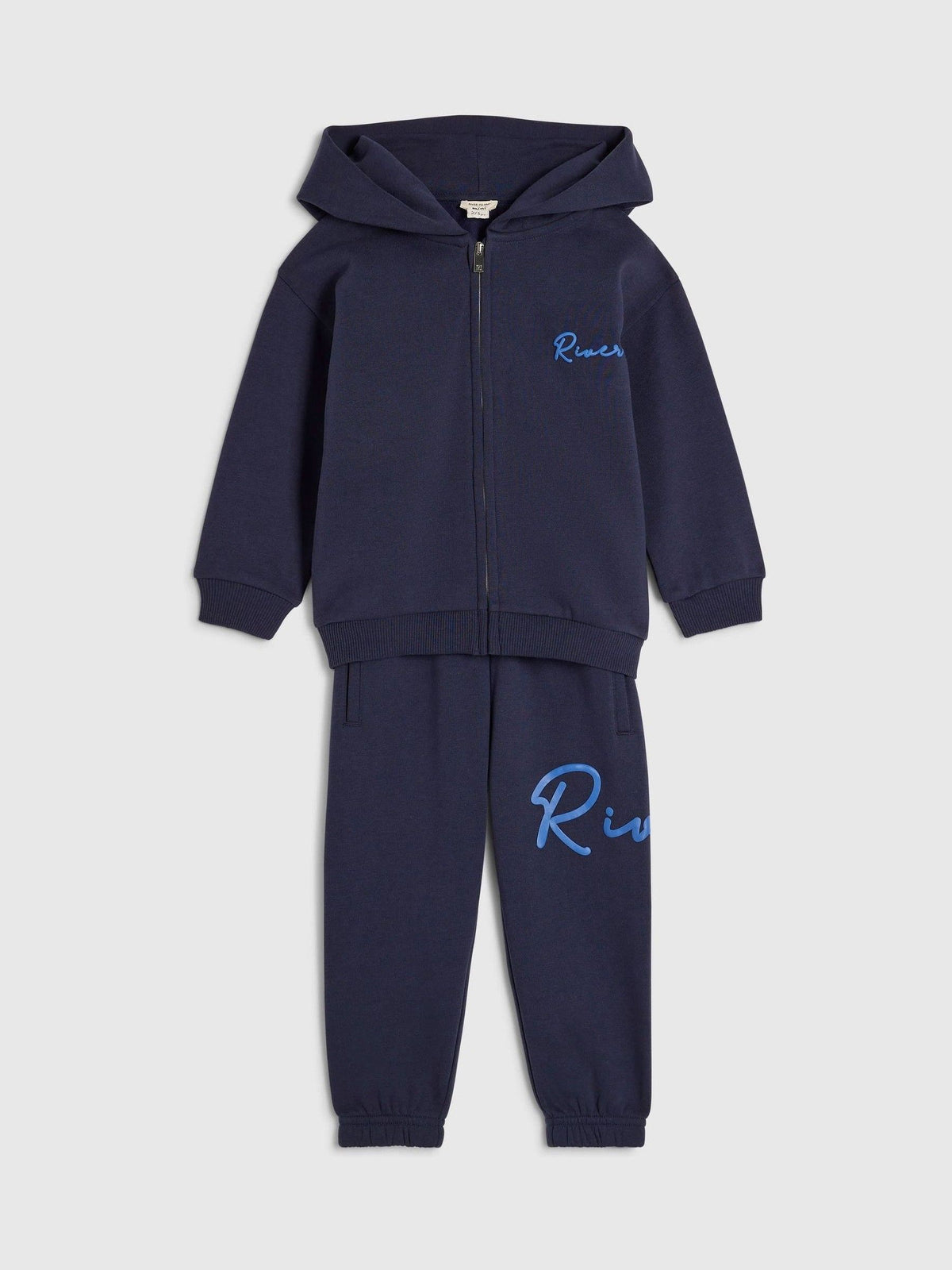 River Island Blue River Logo Zip Hoodie & Joggers Set - image 3