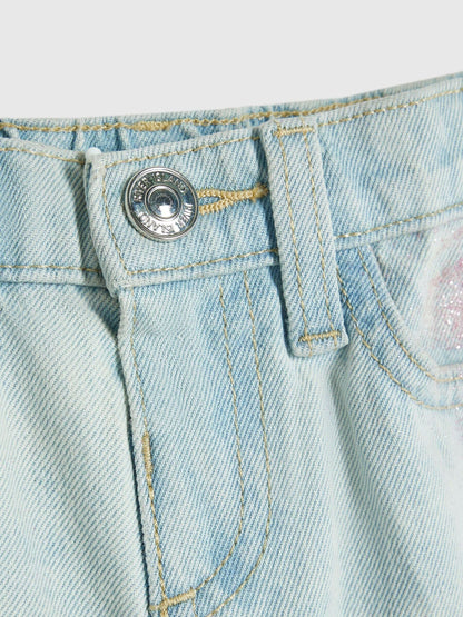 River Island Blue Glitter Wide Leg Jeans - image 2