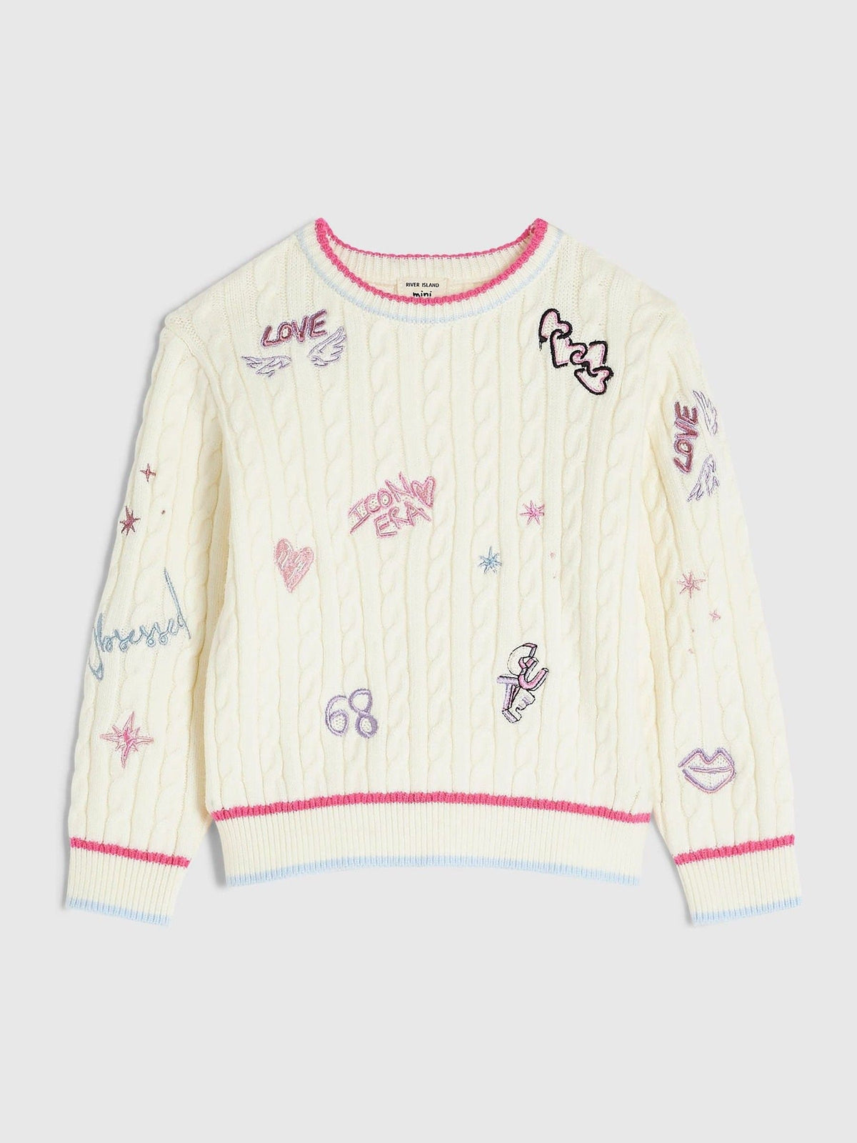 River Island Cream Doodle Jumper - image 1
