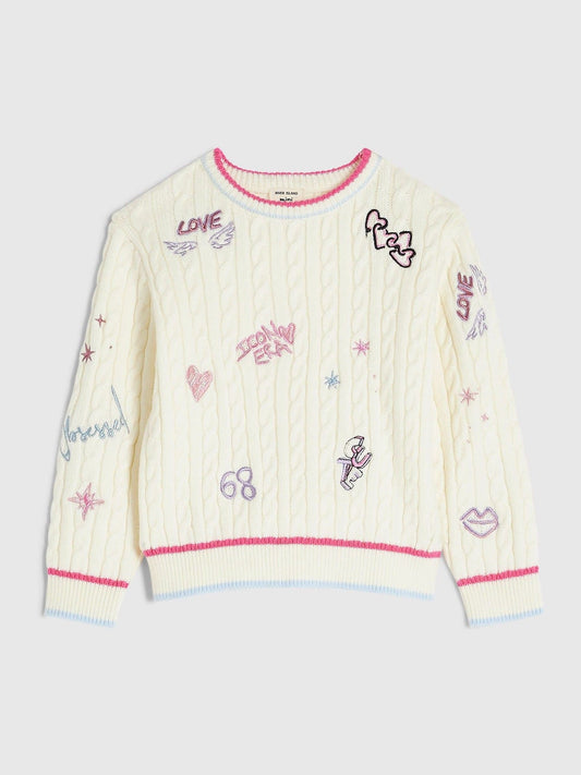 River Island Cream Doodle Jumper - image 1
