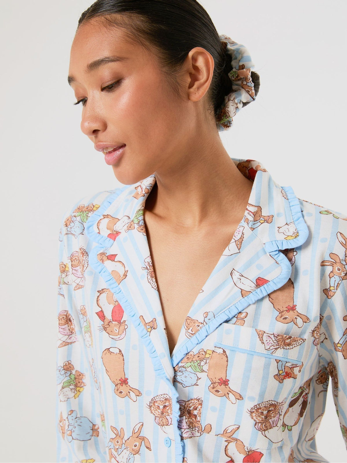 Skinnydip White Peter Rabbit x Stripe Pyjamas Set with Scrunchie - image 6