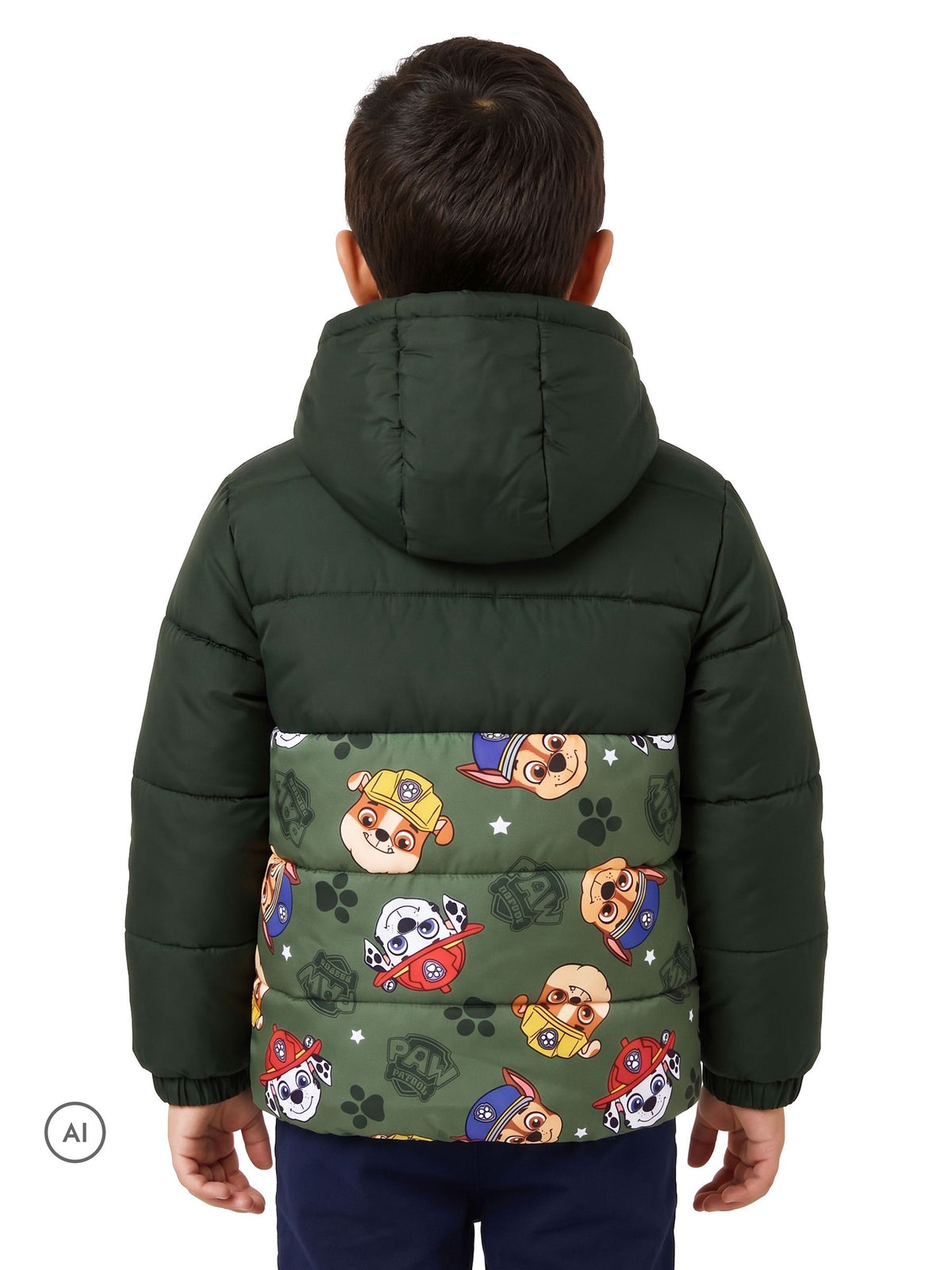 Character Green PAW Patrol Puffer Jacket Marshall, Chase & Rubble - image 3