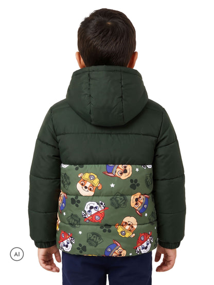 Character Green PAW Patrol Puffer Jacket Marshall, Chase & Rubble - image 3