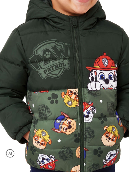 Character Green PAW Patrol Puffer Jacket Marshall, Chase & Rubble - image 4