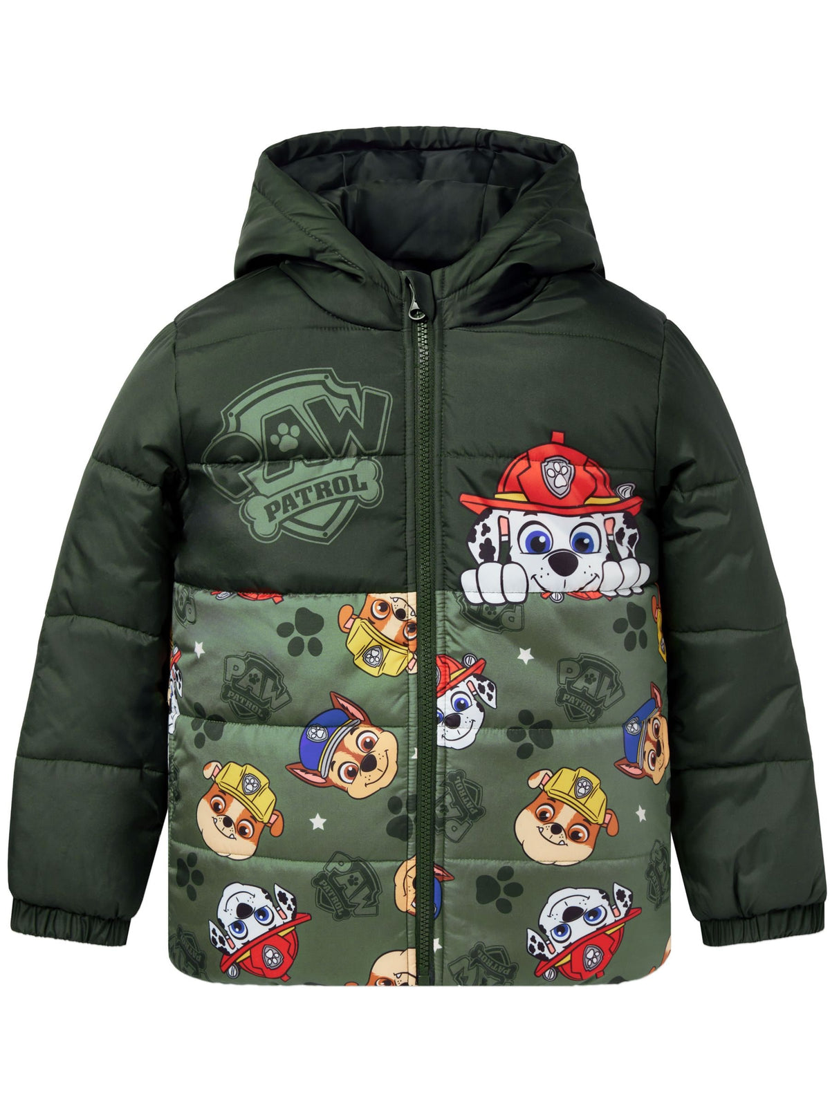 Character Green PAW Patrol Puffer Jacket Marshall, Chase & Rubble - image 8