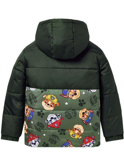 Character Green PAW Patrol Puffer Jacket Marshall, Chase & Rubble - image 9
