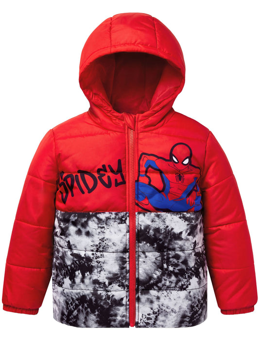 Character Red Marvel Spiderman Puffer Jacket - image 1