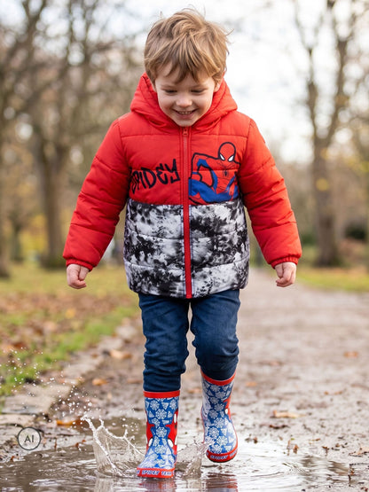 Character Red Marvel Spiderman Puffer Jacket - image 7