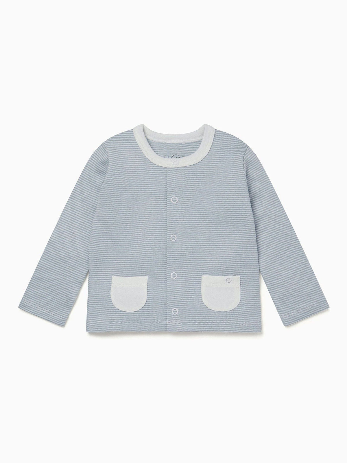 MORI Blue Stripe Supersoft Cardigan - image 2