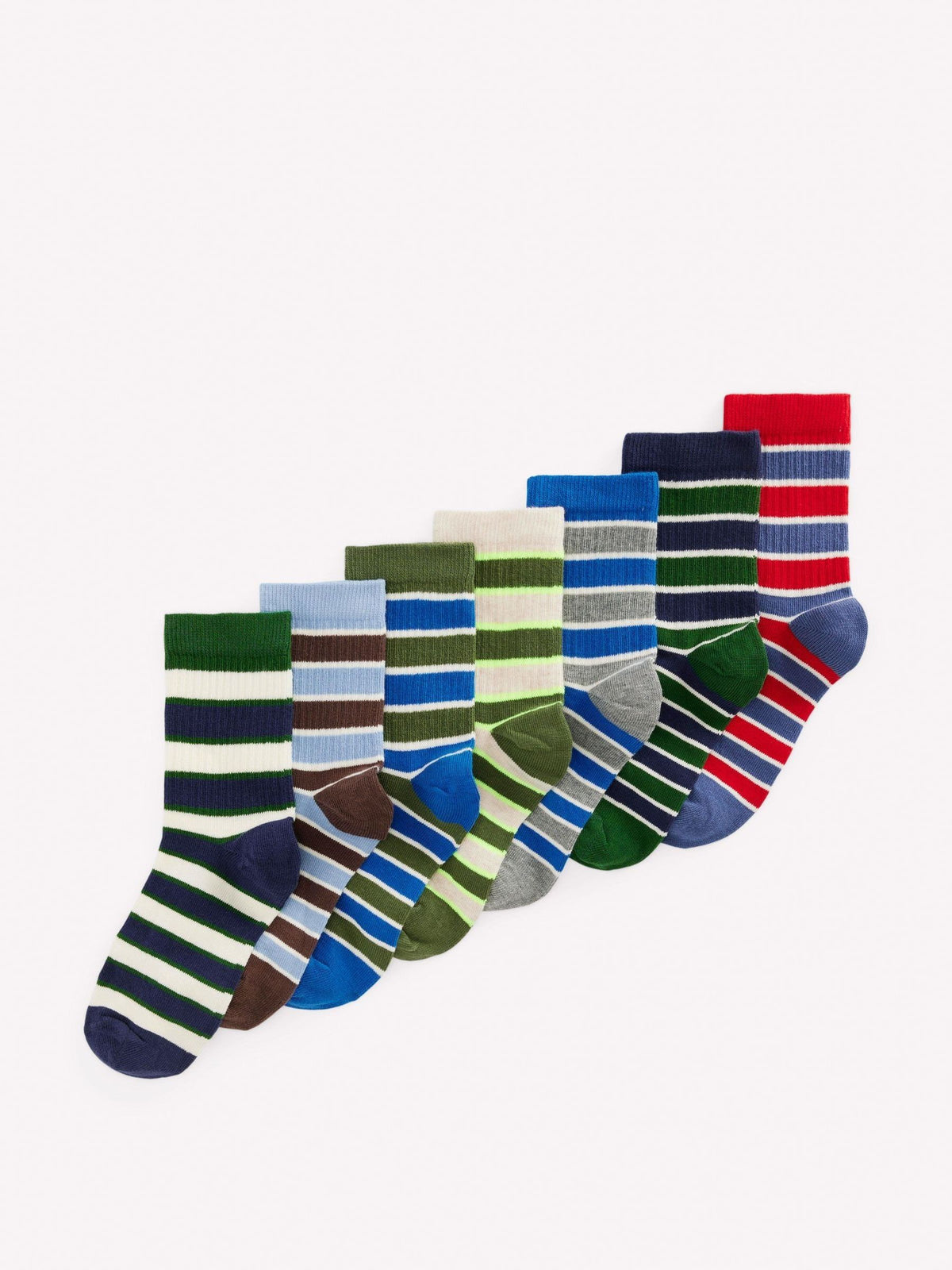 Boden Green Ribbed Socks 7 Pack - image 1