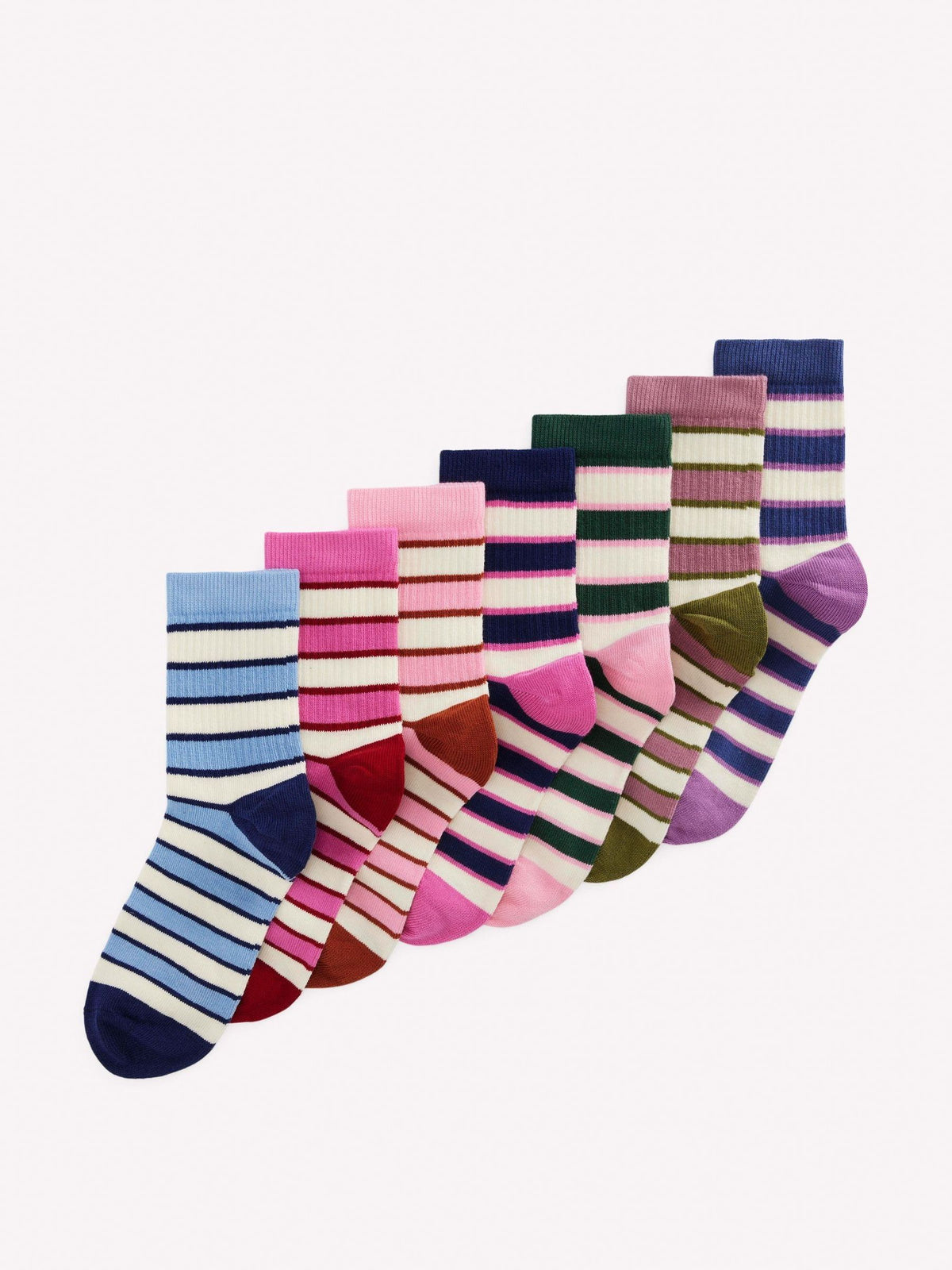 Boden Green Ribbed Socks 7 Pack - image 1