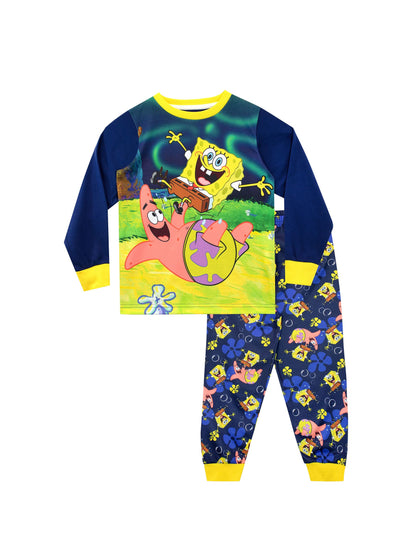 Character Blue SpongeBob SquarePants Long Sleeve Pyjamas - image 1