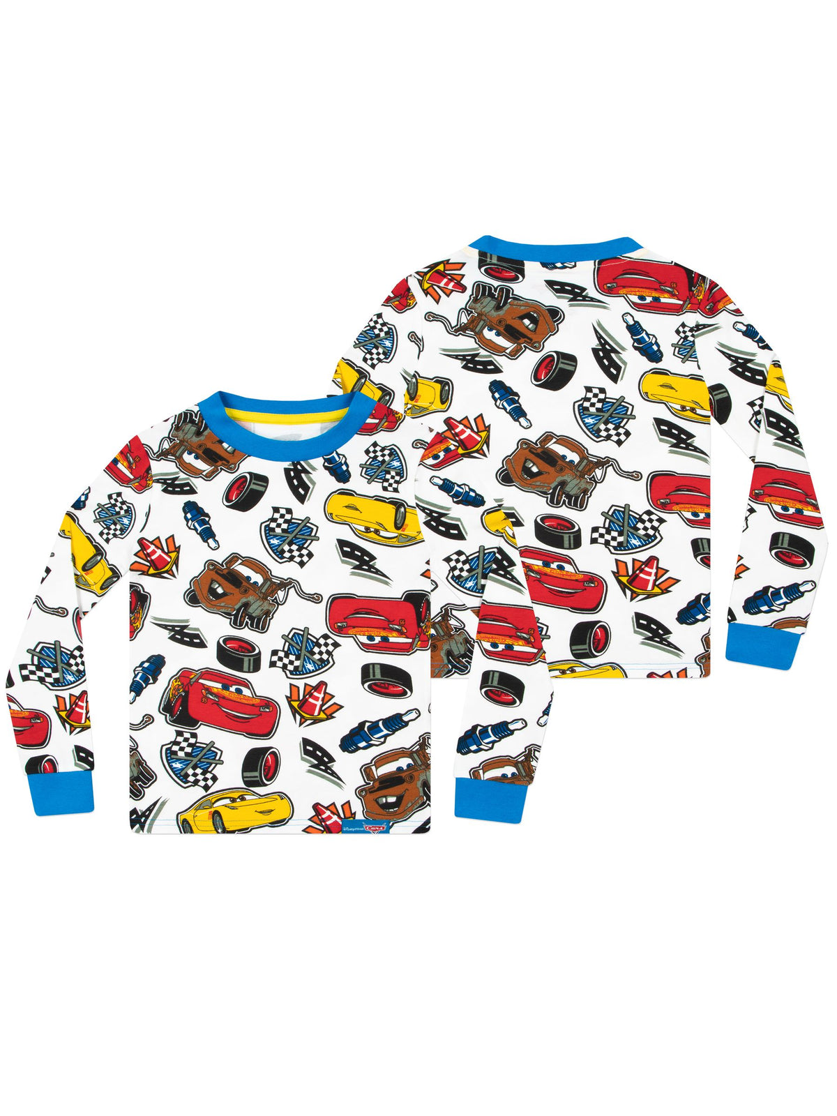 Character White Dinsey Cars Lightning McQueen Long Sleeve Pyjamas - image 5
