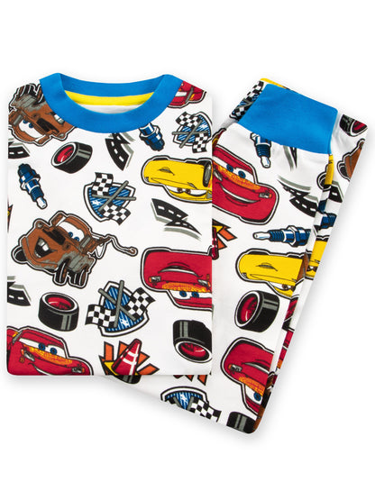 Character White Dinsey Cars Lightning McQueen Long Sleeve Pyjamas - image 7